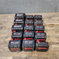 HOUSTON LOCATION - AS-IS MILWAUKEE BATTERY PACK QTY - 15