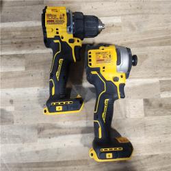 HOUSTON LOCATION - AS-IS Dewalt DCK225D2 20V MAX ATOMIC Brushless Compact Lithium-Ion 1/2 in. Cordless Drill Driver and 1/4 in. Impact Driver Combo Kit with 2 Batteries 2 Ah
