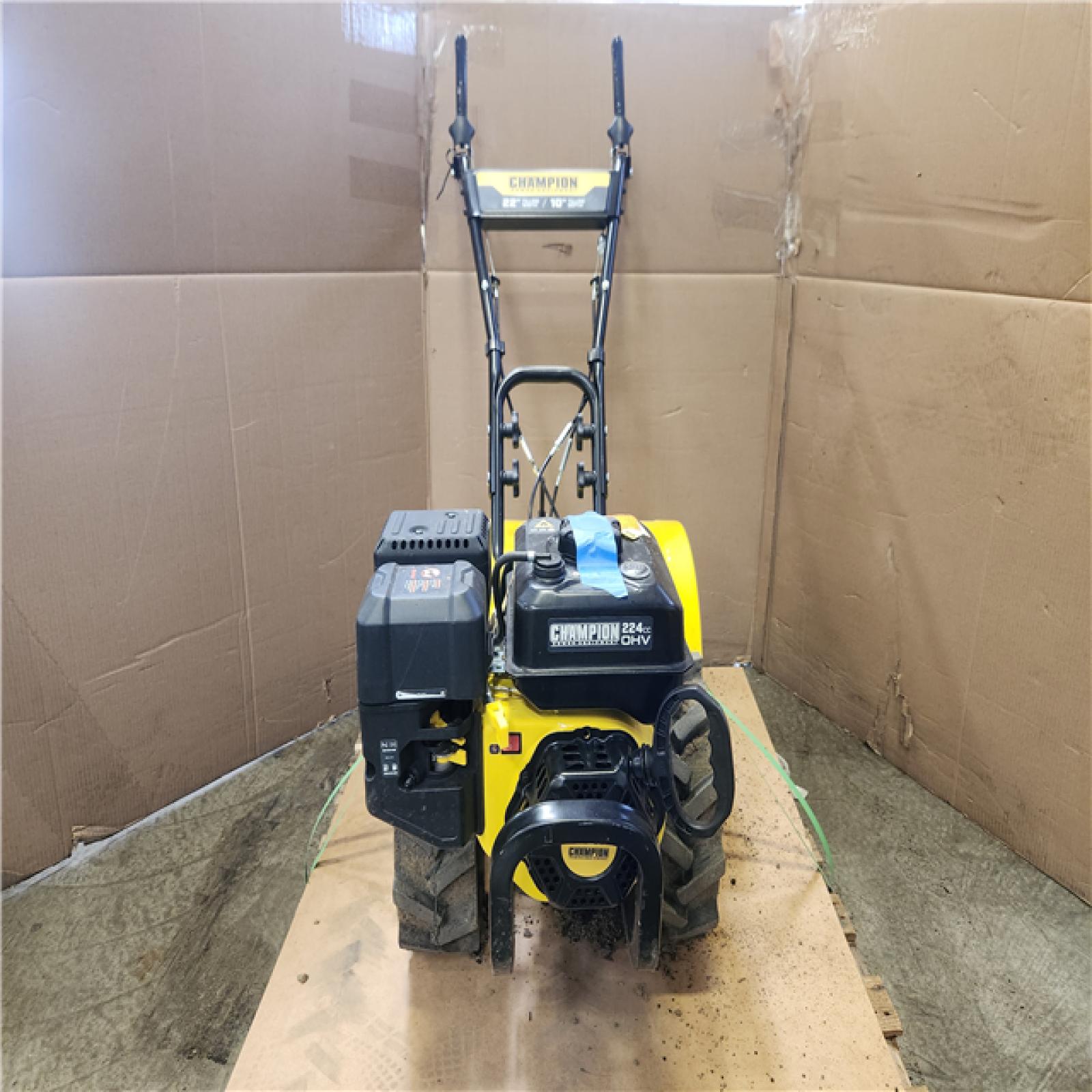 Phoenix AS-IS  Champion Power Equipment 22 in. Counter Rotating Gas Rear Tine Tiller with Self-Propelled Agricultural Tires