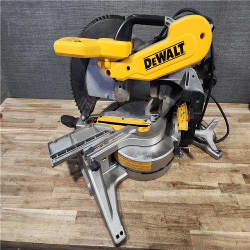 HOUSTON LOCATION - AS - IS DEWALT 15 Amp Corded 12 in. Double Bevel Sliding Compound Miter Saw