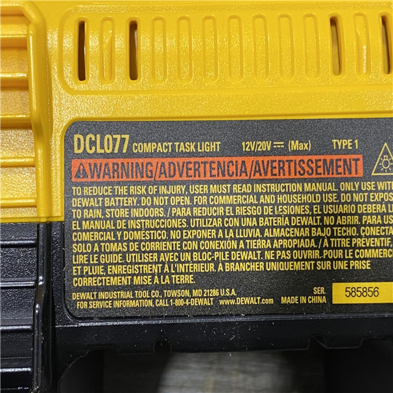 AS-IS DEWALT 20V MAX Compact Cordless Task Lightt (Tool Only)