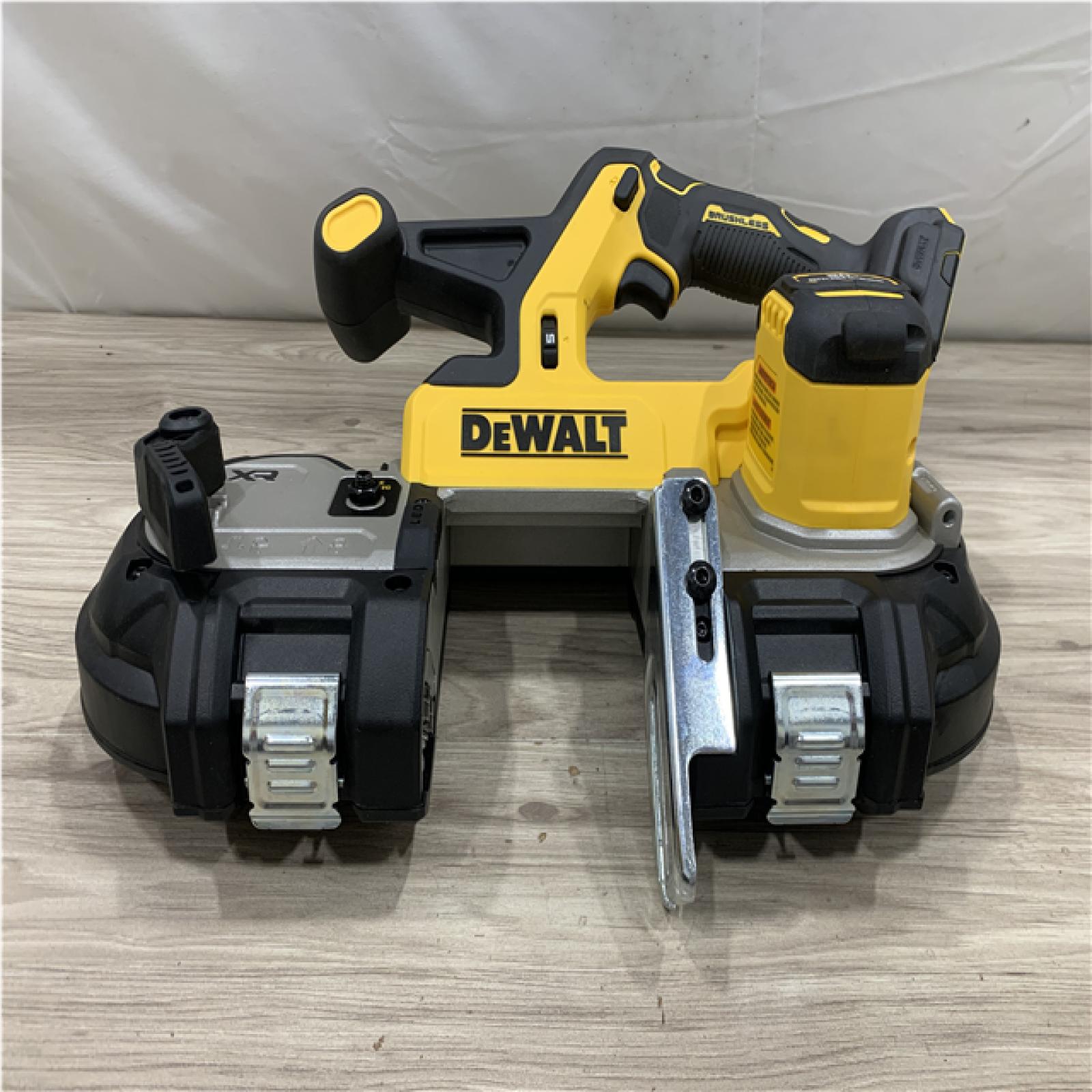 AS-IS DEWALT 20-Volt MAX 3-3/8 in. Cordless Brushless Bandsaw (Tool-Only)