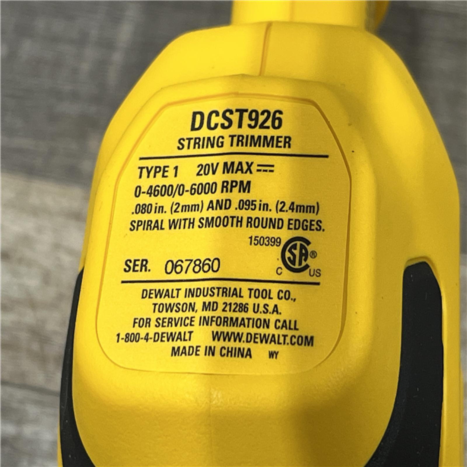AS-IS DEWALT 20V MAX 14 in. Brushless Cordless Battery Powered Foldable String Trimmer Kit