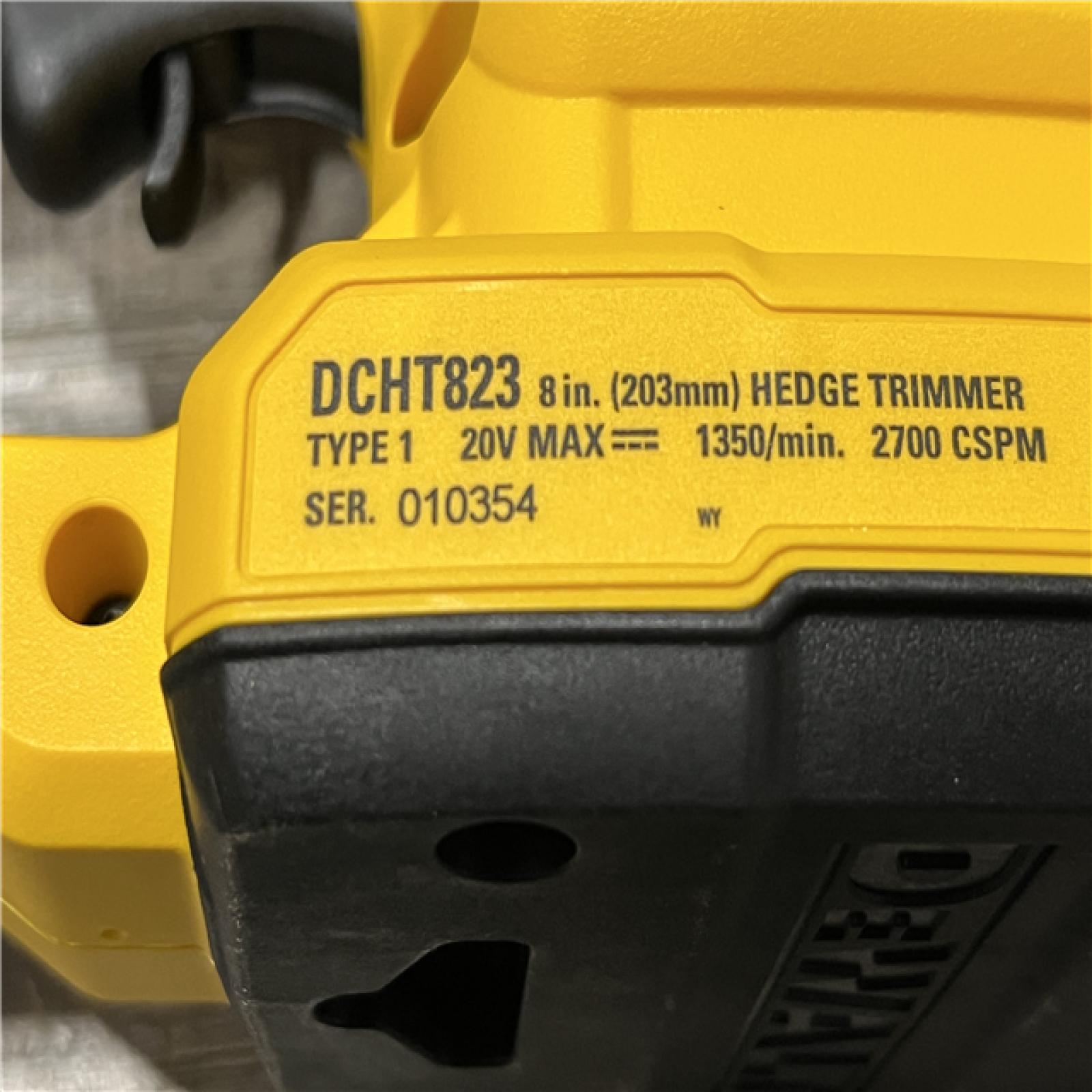 AS-IS DEWALT 20V 8 in. Compact Cordless Hedge Trimmer (Tool-Only)