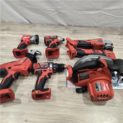 LIKE NEW! - Milwaukee M18 18-Volt Lithium-Ion Cordless Combo Kit 7-Tool with 2-Batteries, Charger and Tool Bag