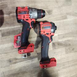 HOUSTON LOCATION - AS-IS (APPEARS LIKE NEW) MILWAUKEE M18 FUEL 18V Lithium-Ion Brushless Cordless Hammer Drill and Impact Driver Combo Kit (2-Tool) with 2 Batteries