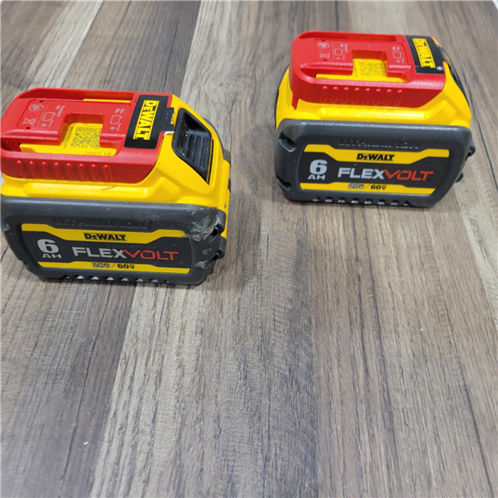 AS-IS DEWALT FLEXVOLT 20V/60V MAX Lithium-Ion 6.0Ah Battery Pack (2 Pack)