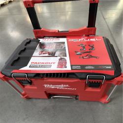 California AS-IS Milwaukee 4-Tool Combo Kit  Includes Rolling Modular Tool Box  (2) Batteries & Charger