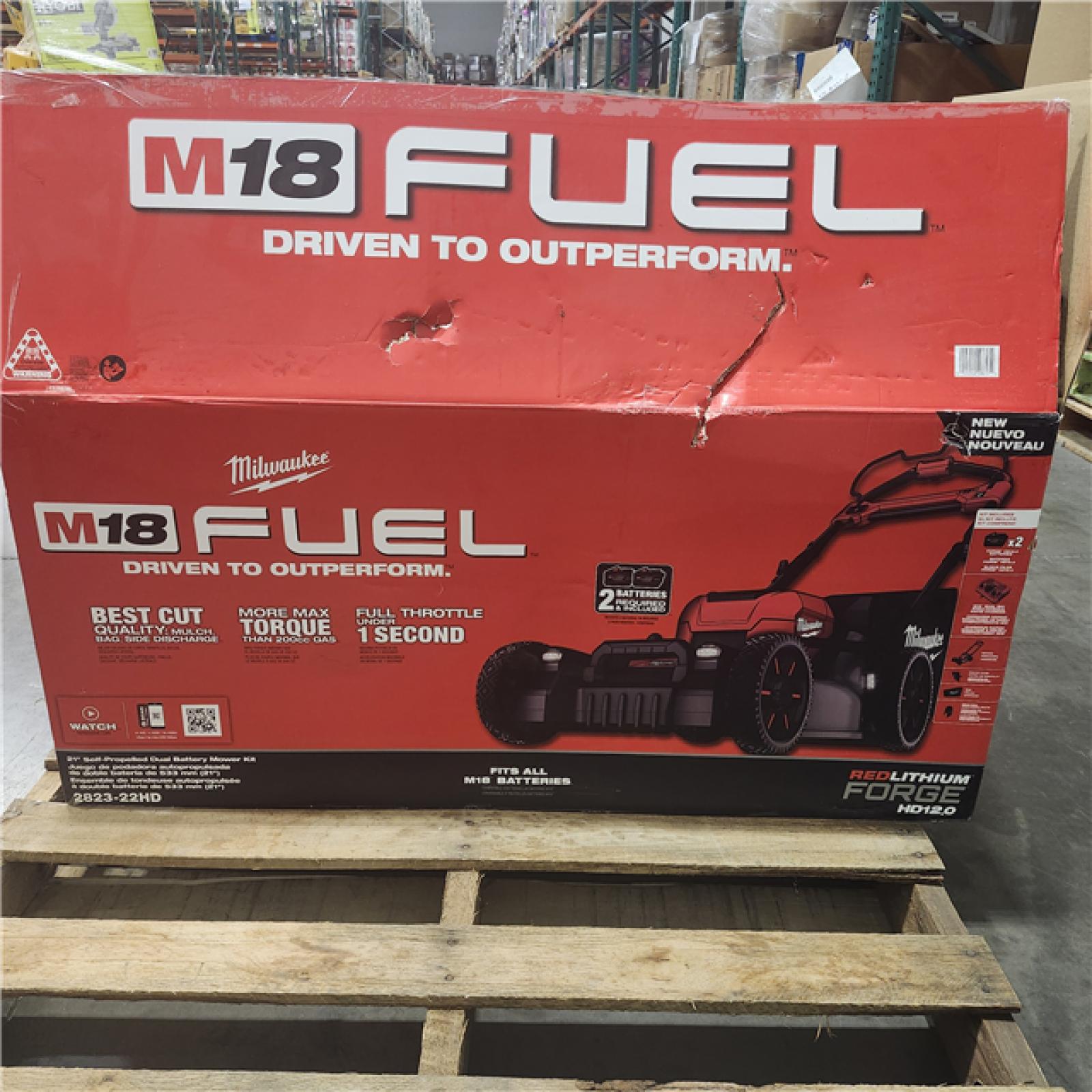 As-Is- M18 FUEL Brushless Cordless 21 in. Walk Behind Dual Battery Self-Propelled Mower W/(2) 12.0Ah Battery and Rapid Charger