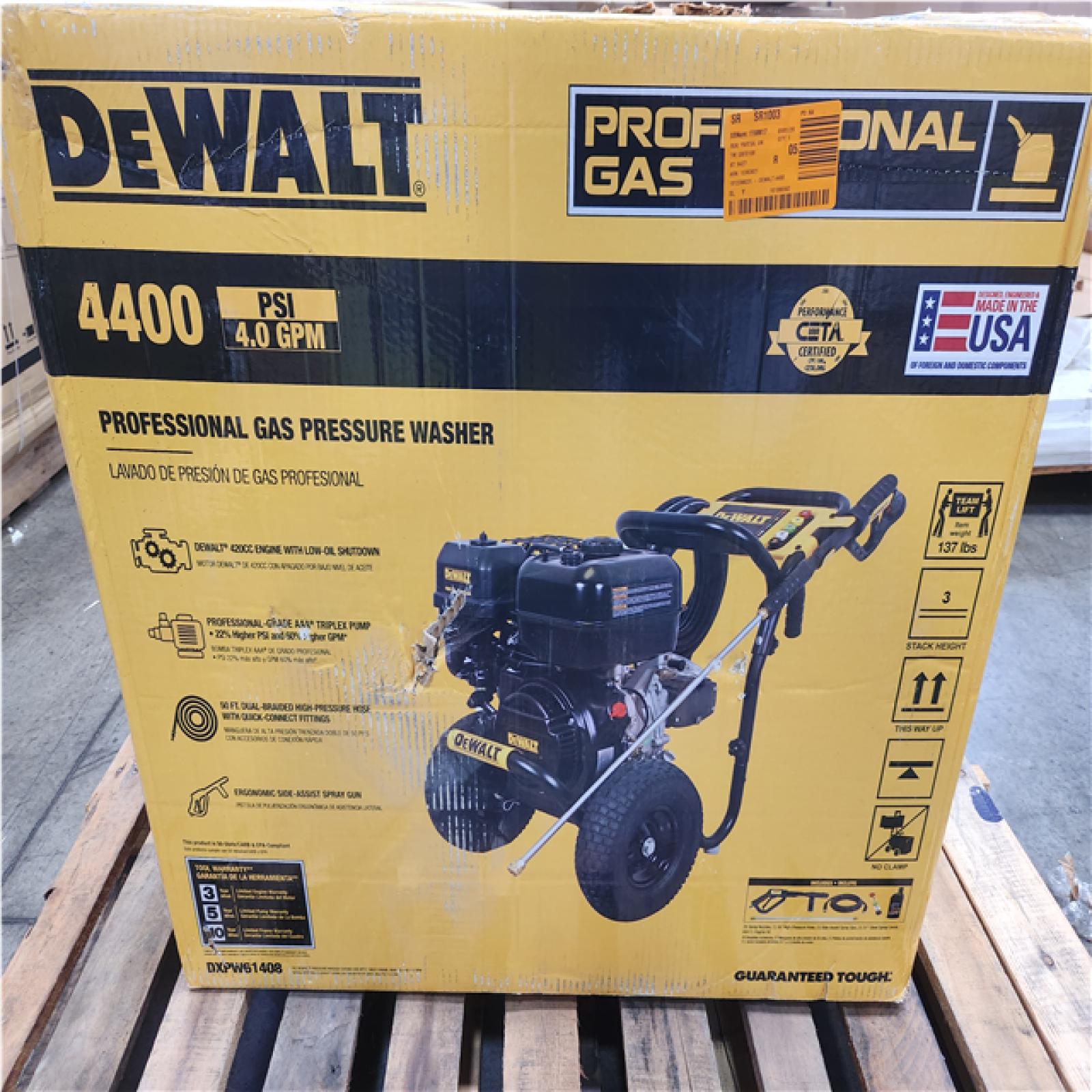 Phoenix NEW DEWALT 4400 PSI 4.0 GPM Cold Water Gas Pressure Washer