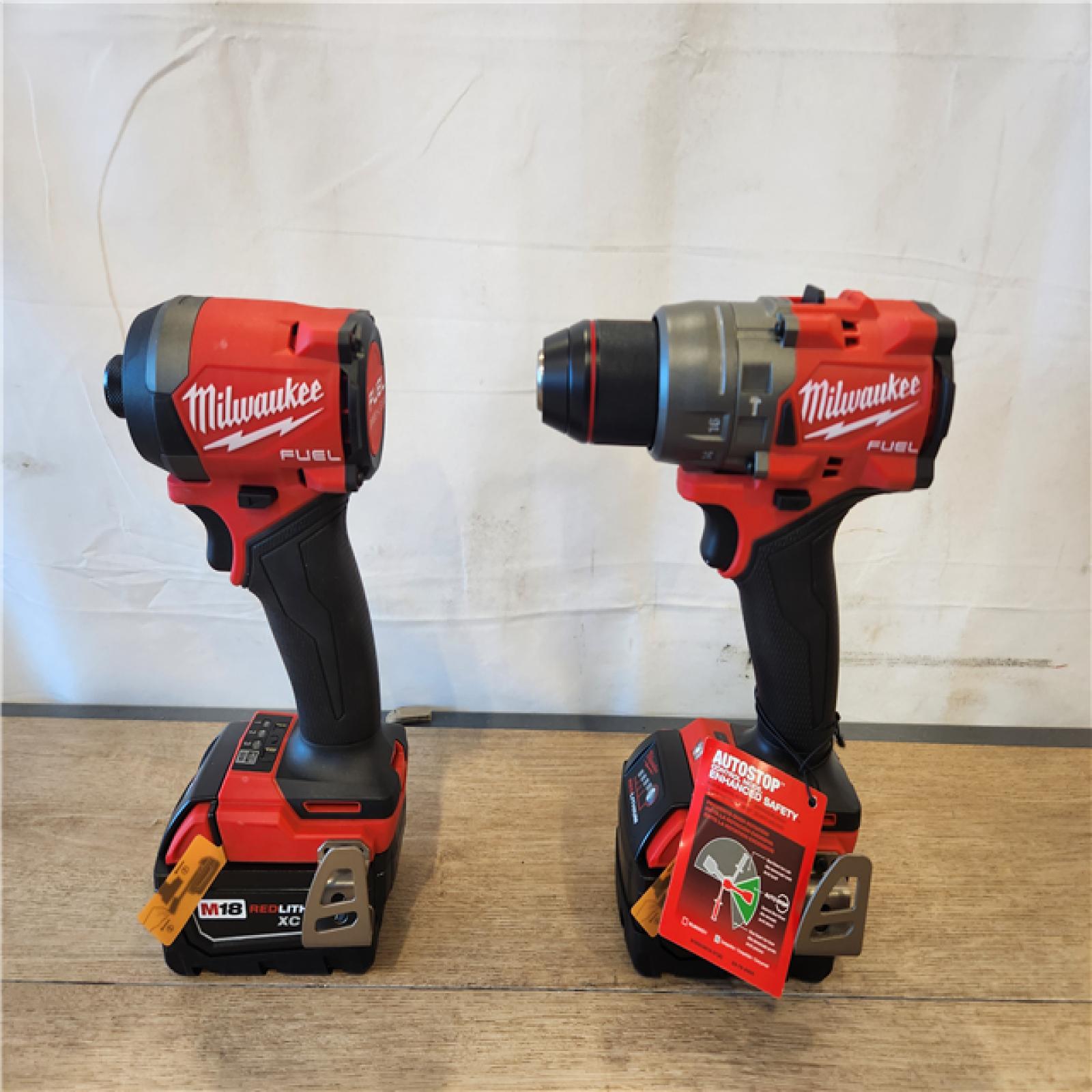 AS-IS- Milwaukee FUEL 18V Lithium-Ion Brushless Cordless Hammer Drill and Impact Driver Combo Kit