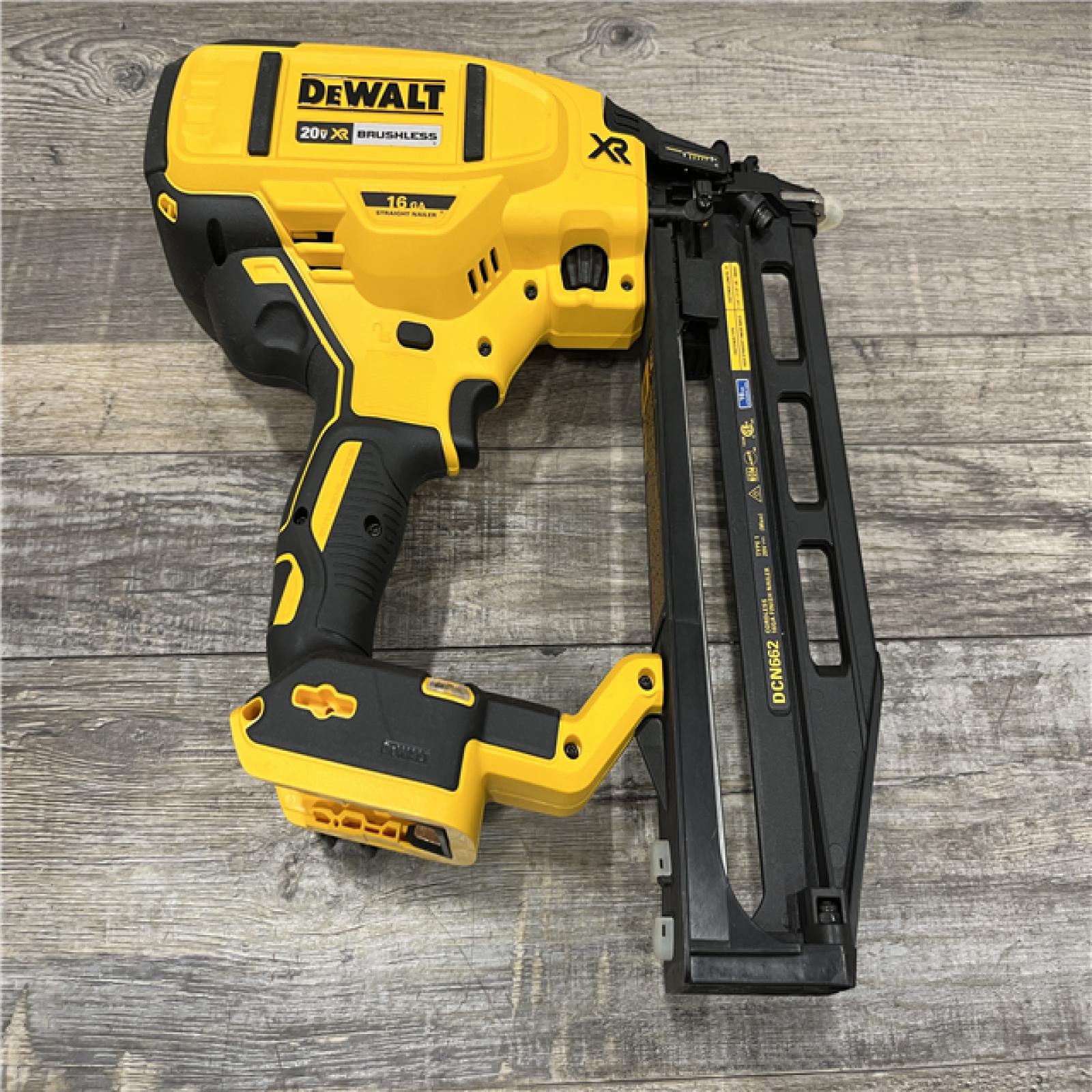 AS-IS DEWALT 20V MAX XR 16-Gauge Lithium-Ion Cordless Finish Nailer (Tool Only)