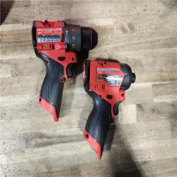 HOUSTON LOCATION - AS-IS Milwaukee M12 FUEL Cordless 2-Tool Combo Kit: 1/2Hammer Drill  1/4Hex Impact Driver 3497-22