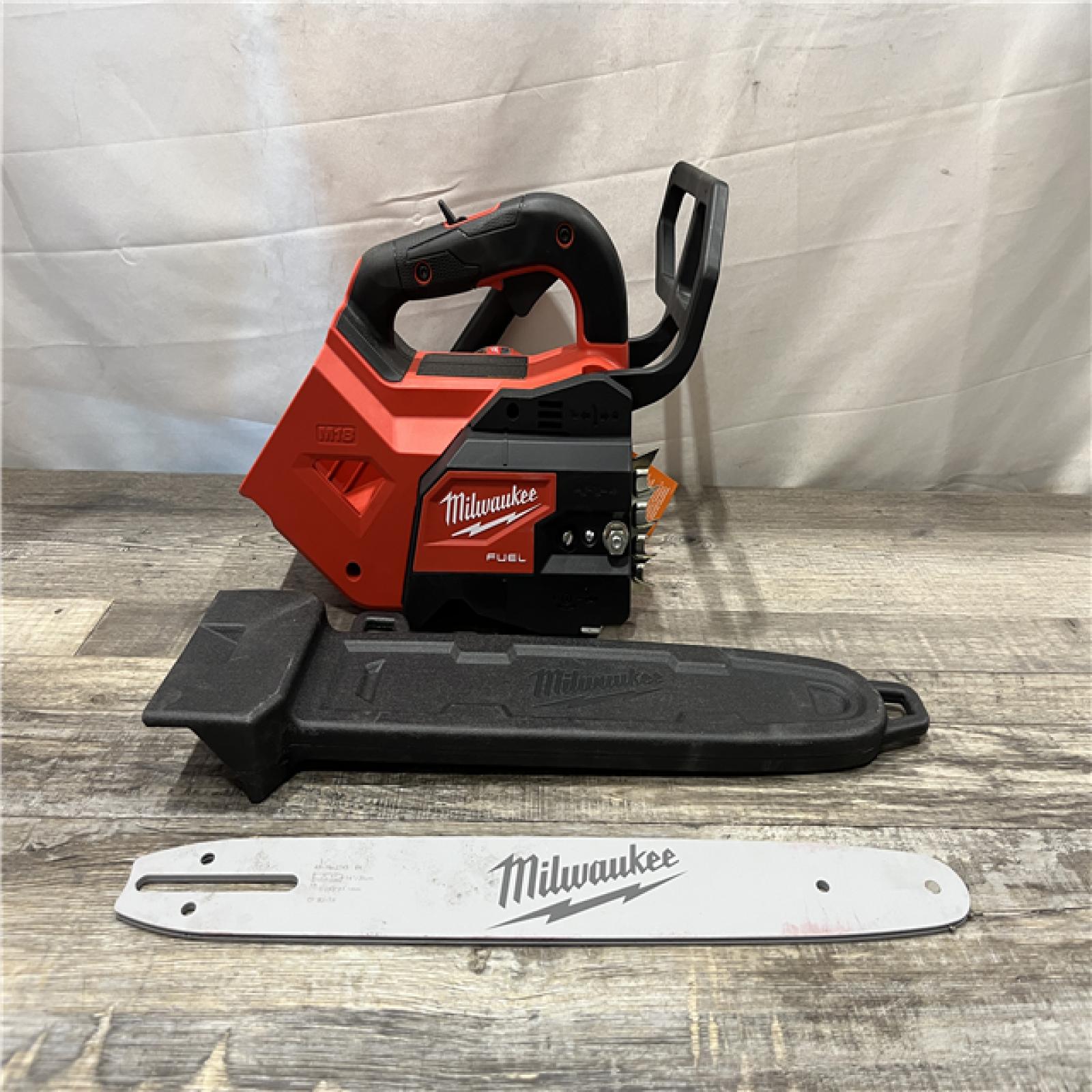 AS-IS Milwaukee FUEL 14 in. 18V Lithium-Ion Brushless Cordless Battery Top Handle Chainsaw (Tool Only)