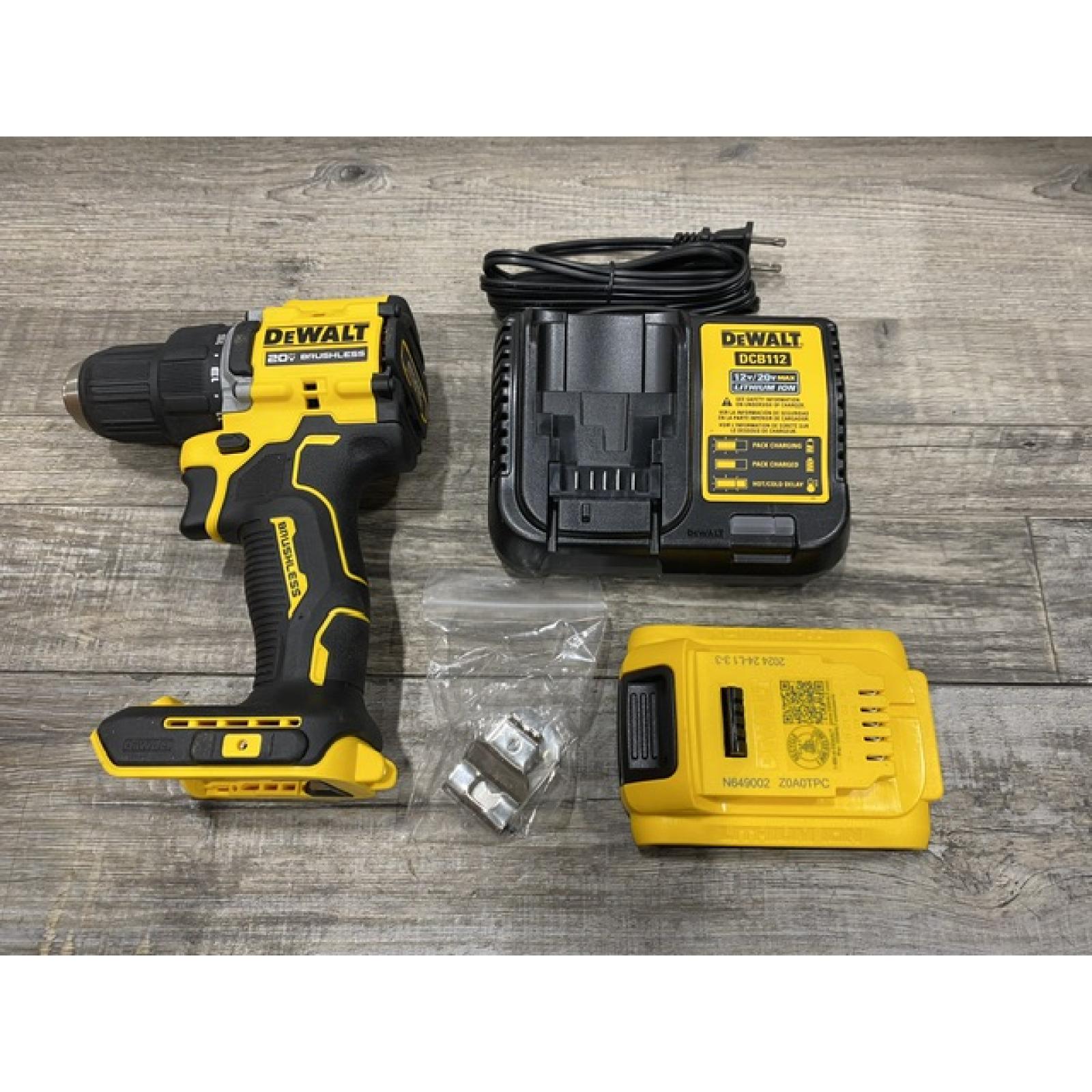 AS-IS DEWALT Atomic 20V Lithium-Ion Cordless Compact 1/2 in. Drill/Driver Kit