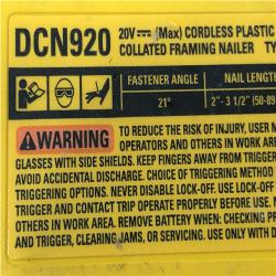 AS-IS DEWALT 20-Volt 21° Cordless Framing Nailer (Tool-Only)