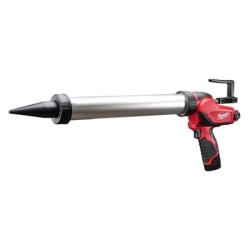 NEW -Milwaukee 12V Lithium-ion Cordless 20 oz. Aluminum Barrel Adhesive and Caulk Gun Kit
