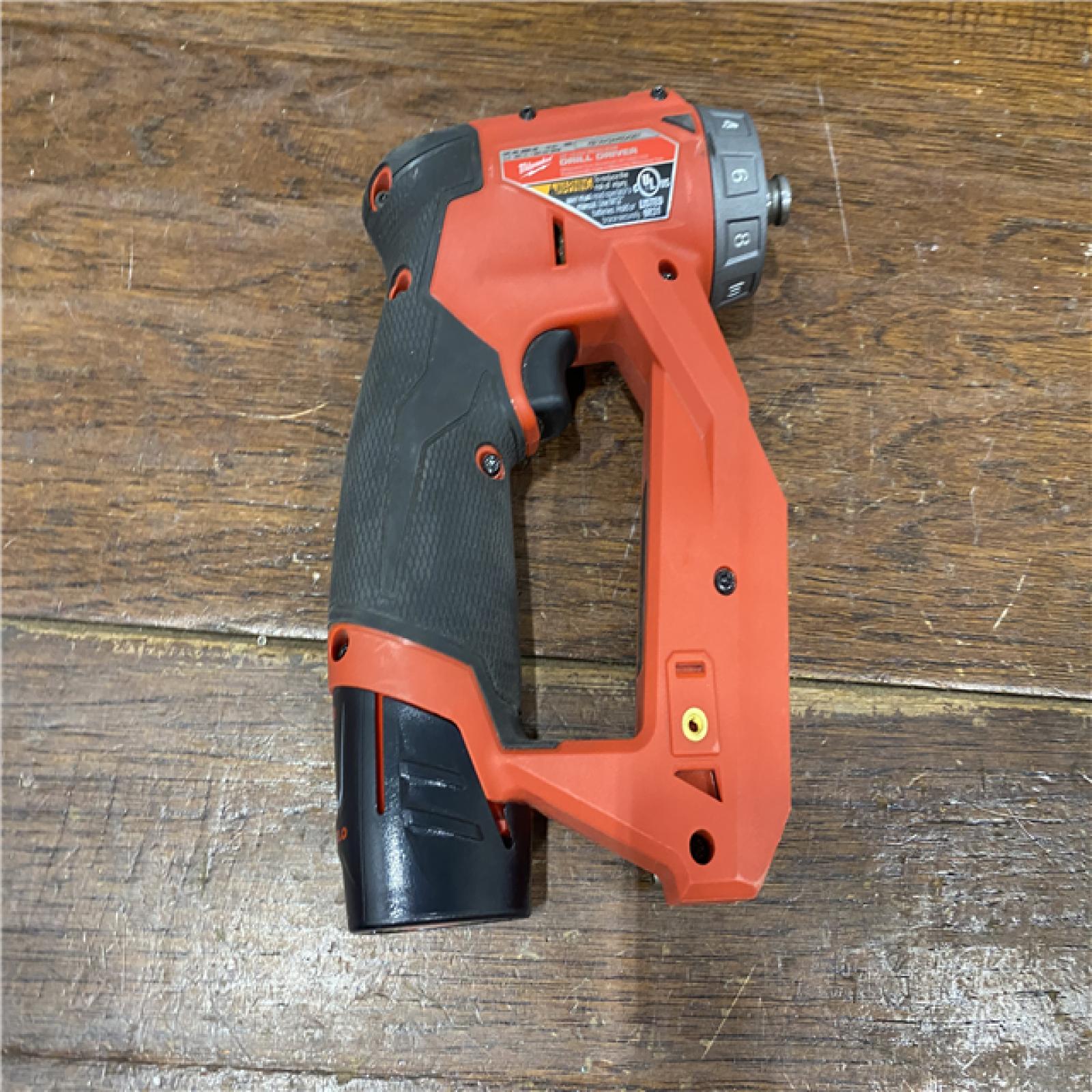 AS-IS Milwaukee M12 FUEL 12V Lithium-Ion Brushless Cordless 4-in-1 Installation 3/8 in. Drill Driver Kit with 4-Tool Heads