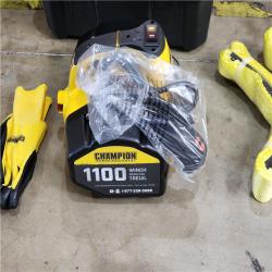 HOUSTON LOCATION - AS-IS Champion Power Equipment 1100 Lb. Portable 120-Volt Electric Winch Kit  Pulling and Lifting Capability