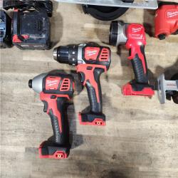 HOUSTON LOCATION - AS-IS Milwaukee M18 18-Volt Lithium-Ion Cordless Combo Kit 7-Tool with 2-Batteries, Charger and Tool Bag