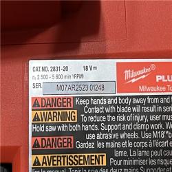 AS-IS Milwaukee FUEL 18V Lithium-Ion Cordless Brushless 6-1/2 in. Plunge Cut Track Saw (Tool-Only)