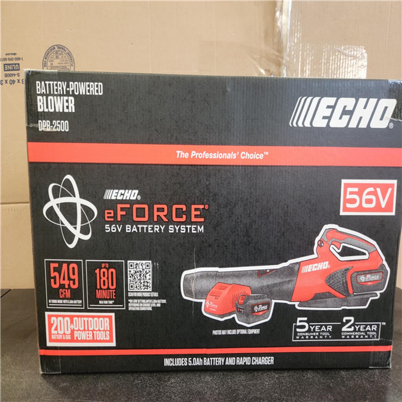 Phoenix NEW ECHO 56V 158 MPH 549 CFM Cordless Battery Powered Handheld Leaf Blower with 5.0Ah Battery and Rapid Charger