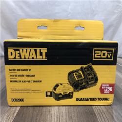 AS-IS DEWALT 20V MAX Lithium-Ion 6.0 Ah Battery and Charger
