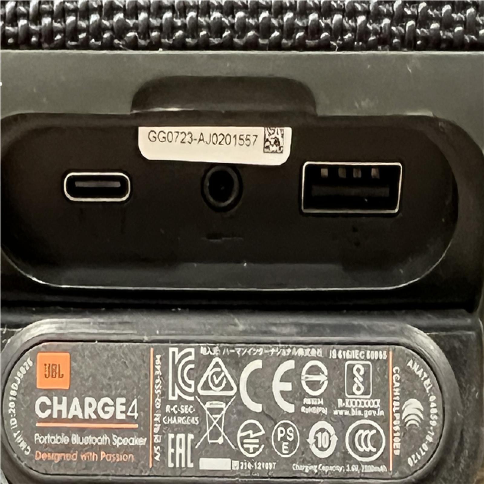 AS-IS JBL Charge 4 - Waterproof Portable Bluetooth Speaker - Black