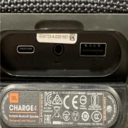 AS-IS JBL Charge 4 - Waterproof Portable Bluetooth Speaker - Black