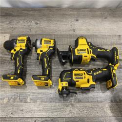 AS-IS DEWALT ATOMIC 20-Volt Lithium-Ion Cordless Brushless (4-Tool) Combo Kit