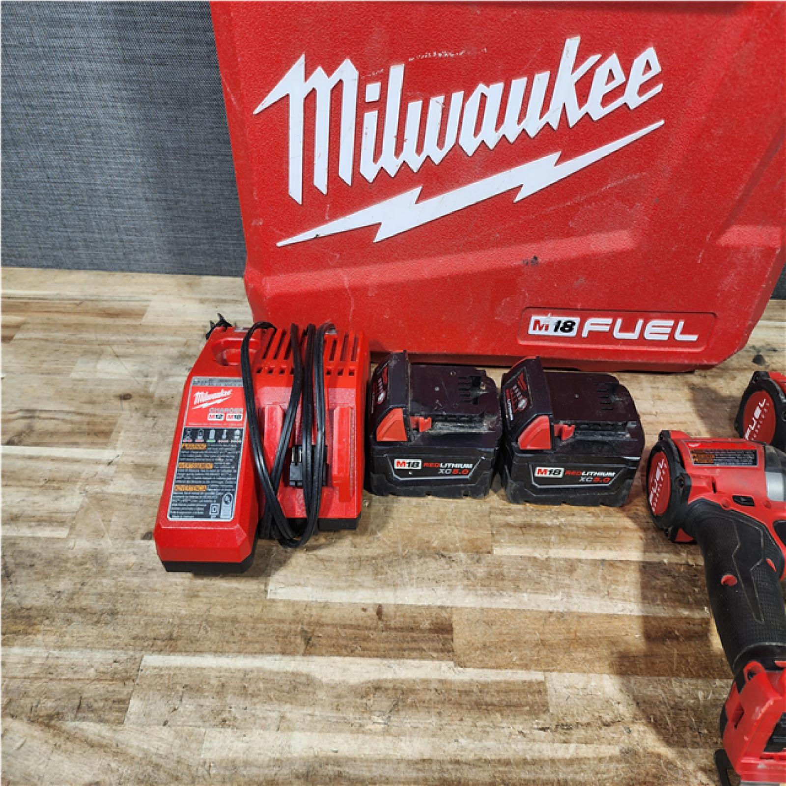 HOUSTON LOCATION - AS - IS Milwaukee FUEL 18V Lithium-Ion Brushless Cordless Hammer Drill and Impact Driver Combo Kit