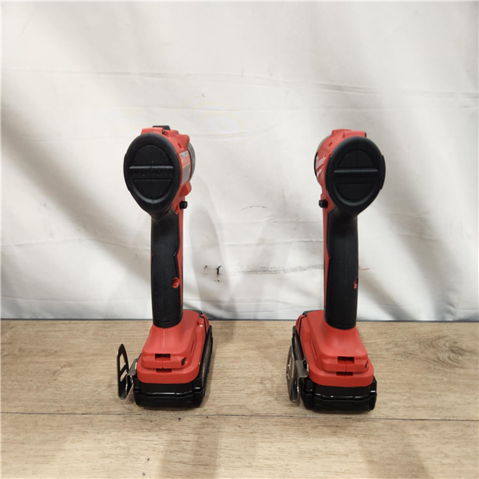 AS-IS- Milwaukee 18V Lithium-Ion Brushless Cordless Compact Drill/Impact Combo Kit