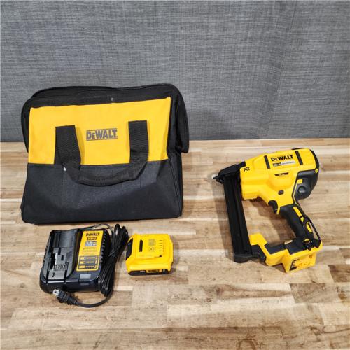 HOUSTON LOCATION - AS-IS DEWALT 20V MAX XR Lithium-Ion Cordless 18-Gauge Narrow Crown Stapler Kit