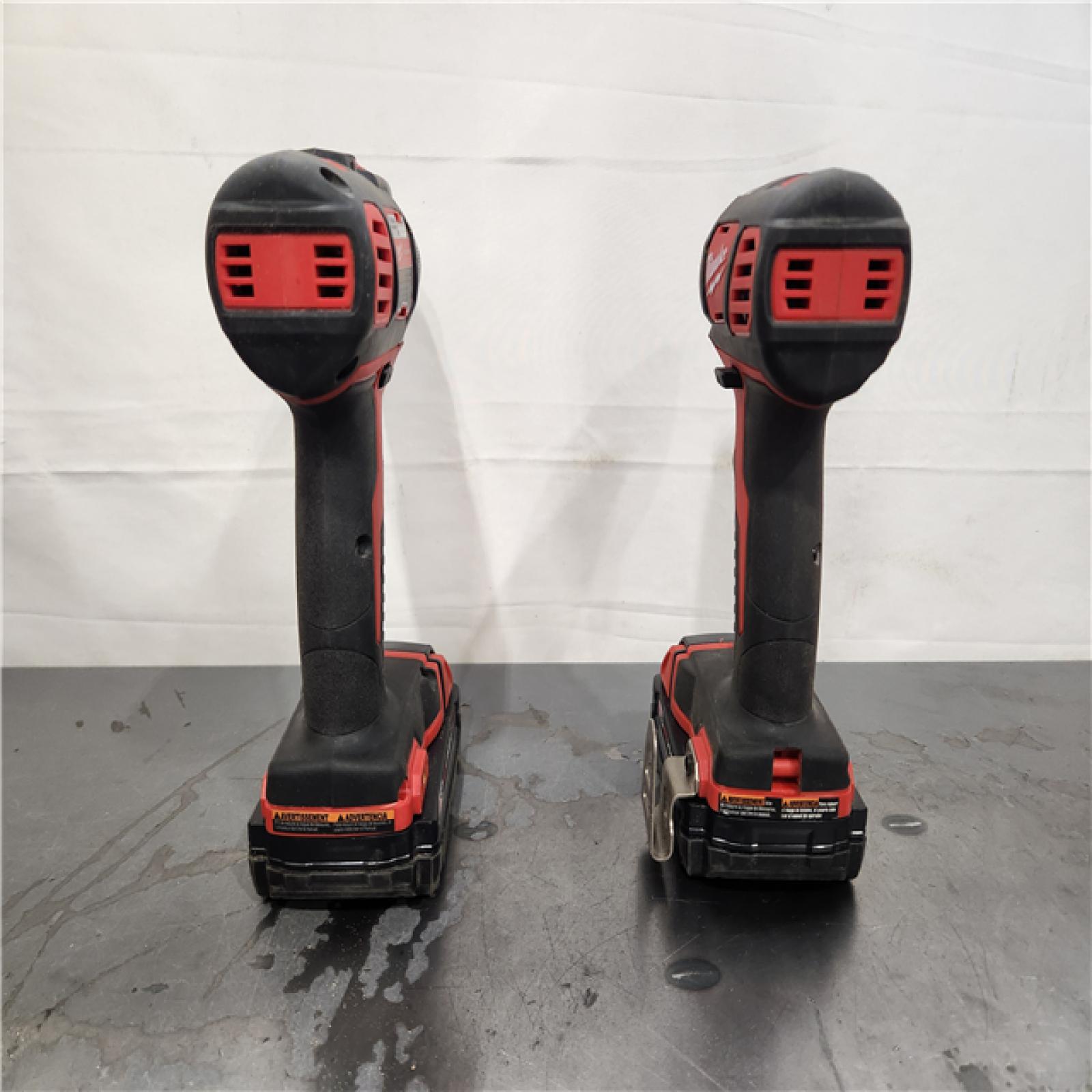 AS-IS- Milwaukee 18V Cordless Brushed 2-Tool Drill/Driver and Impact Driver Kit