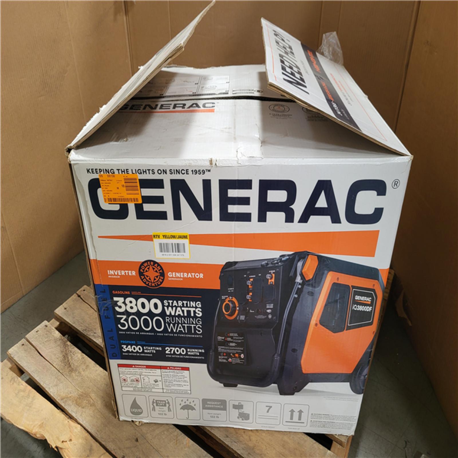 CALIFORNIA AS-IS GENERAC PORTABLE GENERATOR