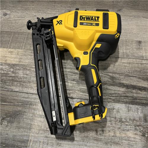AS-IS DEWALT 20V MAX XR Lithium-Ion Electric Cordless 16-Gauge Angled Finishing Nailer (Tool Only)