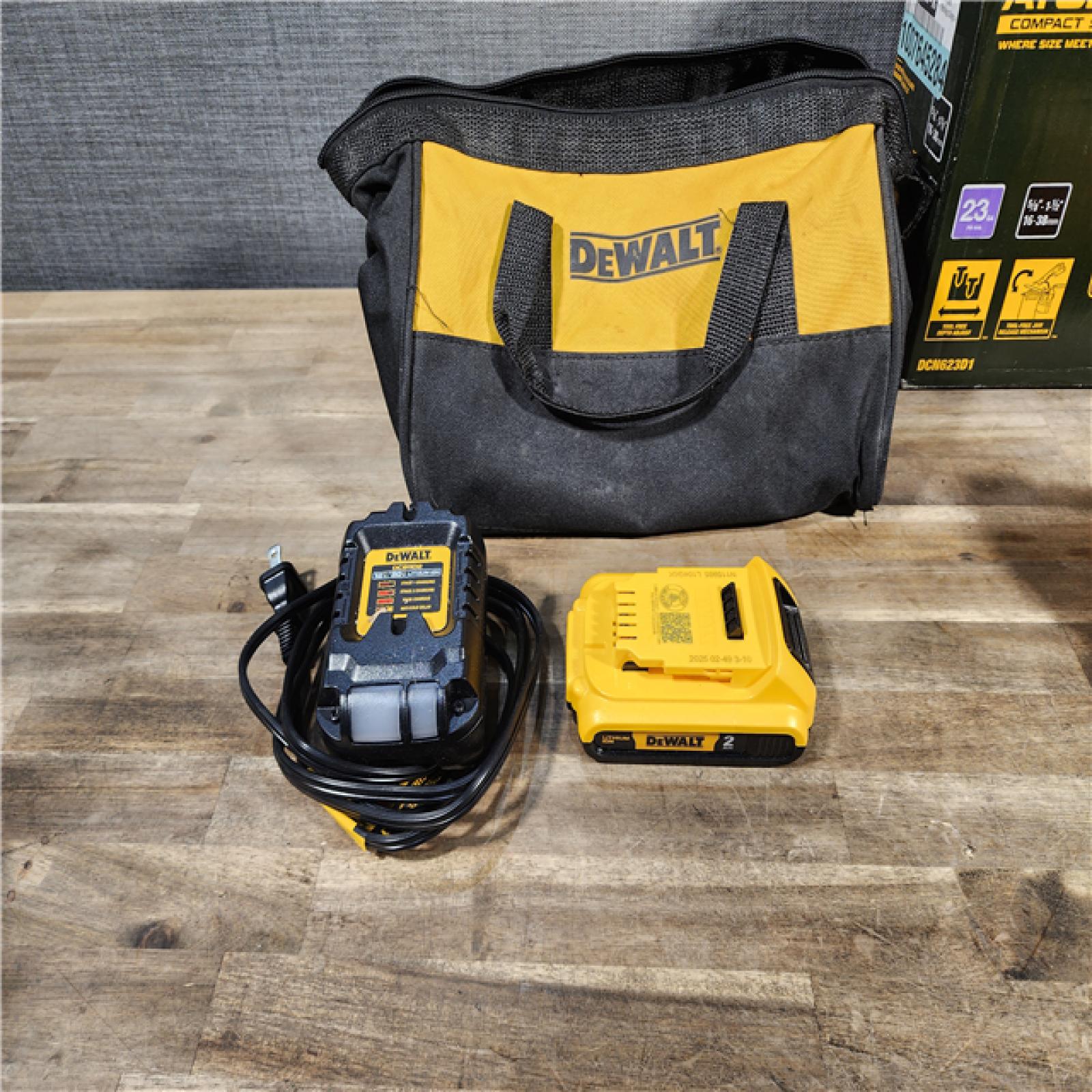 HOUSTON LOCATION - AS-IS DEWALT ATOMIC 20V MAX Lithium Ion Cordless 23 Gauge Pin Nailer Kit with 2.0Ah Battery and Charger