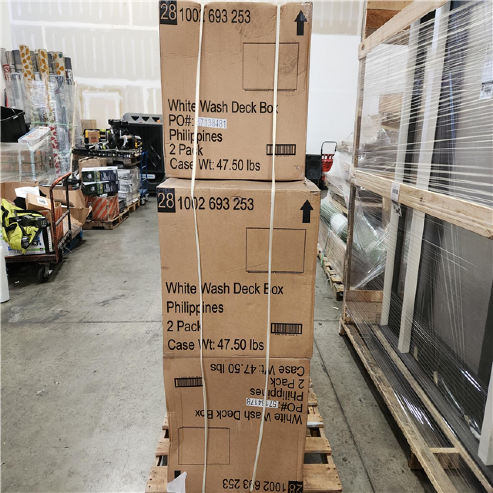 Phoenix Location 20 in. H x 24 in. x 11 in. Composite White Wash Deck Box in a Smooth Cement Finish (5 Boxes)