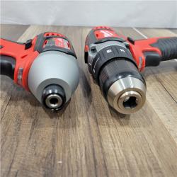 AS-IS Milwaukee M18 18V Cordless Brushed 2 Tool Drill/Driver and Impact Driver Kit