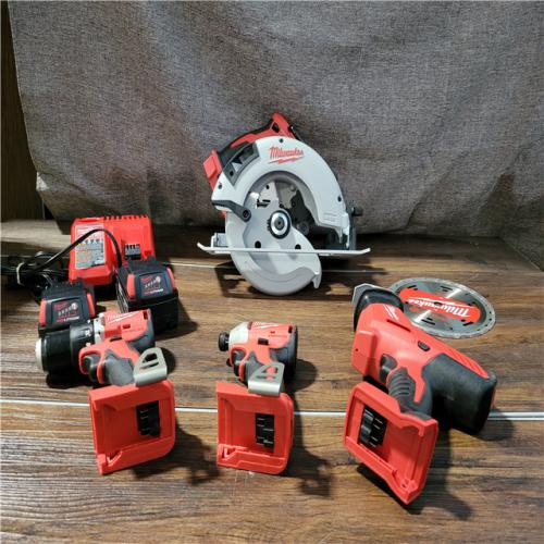 California As-Is Dewalt Brushless 4-Tool Combo Kit (Battery,Charger, and Tool Bag Included)