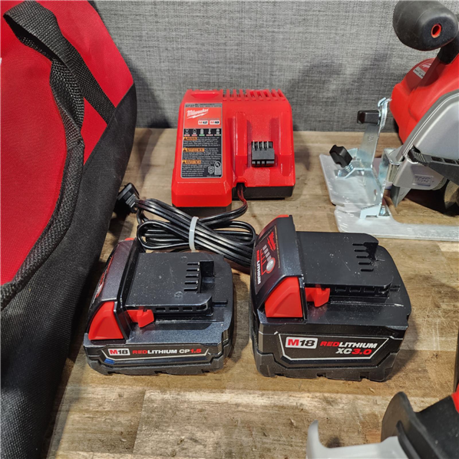 HOUSTON LOCATION - AS-IS MILWAUKEE 5 TOOL COMBO KIT W/ (2) BATTERY & CHARGER