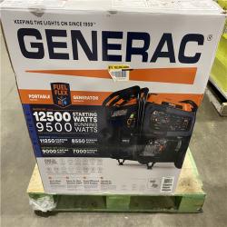 Dallas Location - As-Is Generac 12500/9500-Watt Tri-Fuel Portable Generator