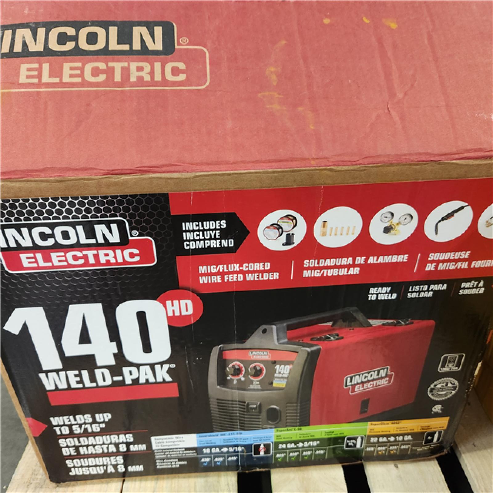 Dallas Location - As-Is Lincoln Electric Weld Pak 140 HD Wire-Feed Welder