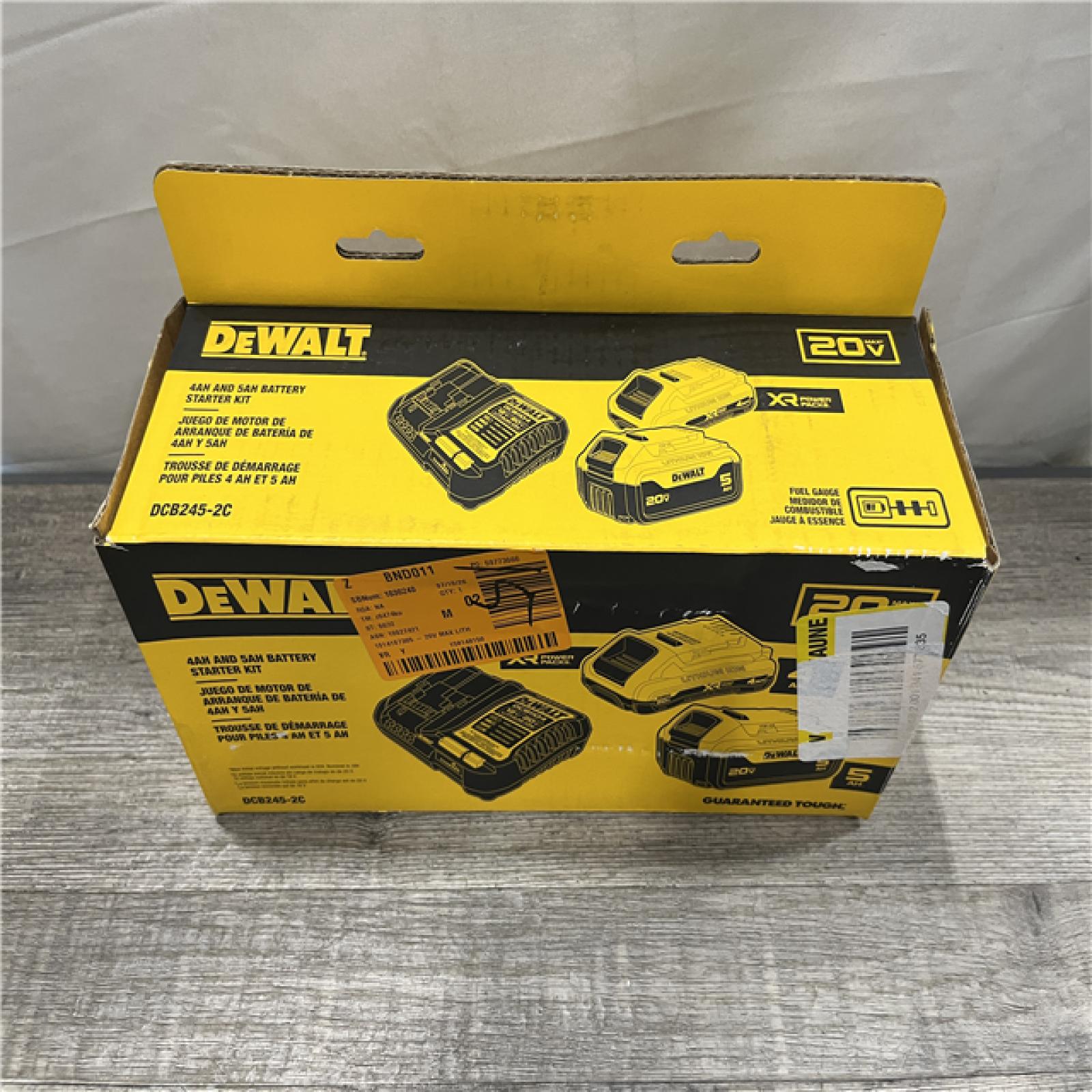 NEW - DEWALT 20V MAX Lithium-Ion Starter Kit with 4.0 Ah and 5.0 Ah Batteries and Charger