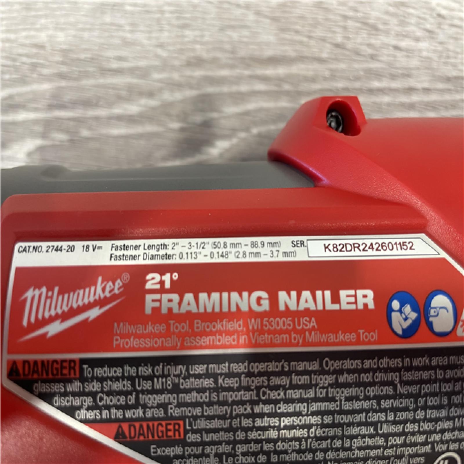 AS-IS Milwaukee FUEL 3-1/2 in. 18-Volt 21-Degree Lithium-Ion Brushless Cordless Framing Nailer (Tool-Only)