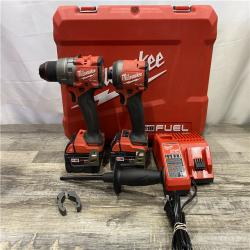 AS-IS Milwaukee FUEL 18V Lithium-Ion Brushless Cordless Hammer Drill and Impact Driver Combo Kit
