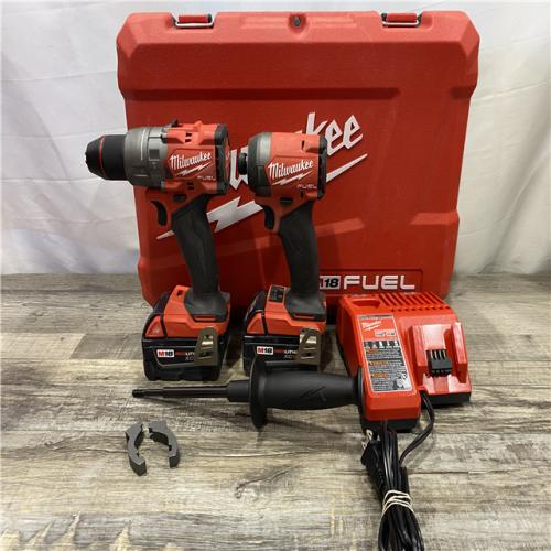 AS-IS Milwaukee FUEL 18V Lithium-Ion Brushless Cordless Hammer Drill and Impact Driver Combo Kit