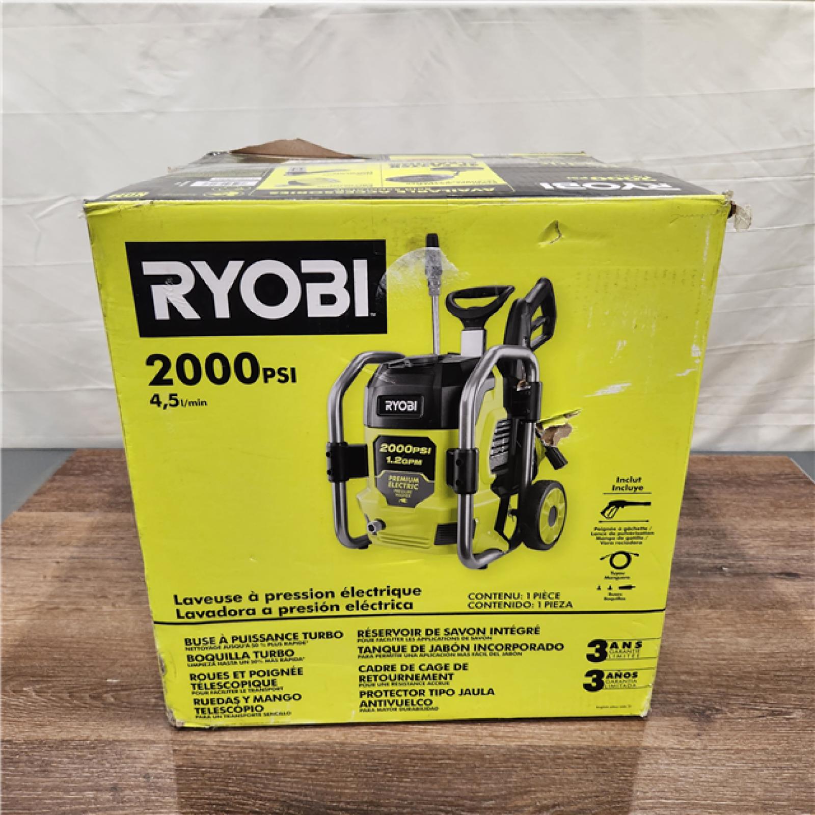 AS-IS RYOBI  2000 PSI 1.2 GPM Cold Water Corded Electric Pressure Washer