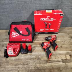HOUSTON LOCATION - AS-IS (APPEARS LIKE NEW) Milwaukee 3497-22 12V Brushless Hammer Drill and Impact Driver Combo Kit