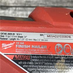 AS-IS Milwaukee FUEL 18-Volt Lithium-Ion Brushless Cordless Gen II 15-Gauge Angled Finish Nailer (Tool-Only)